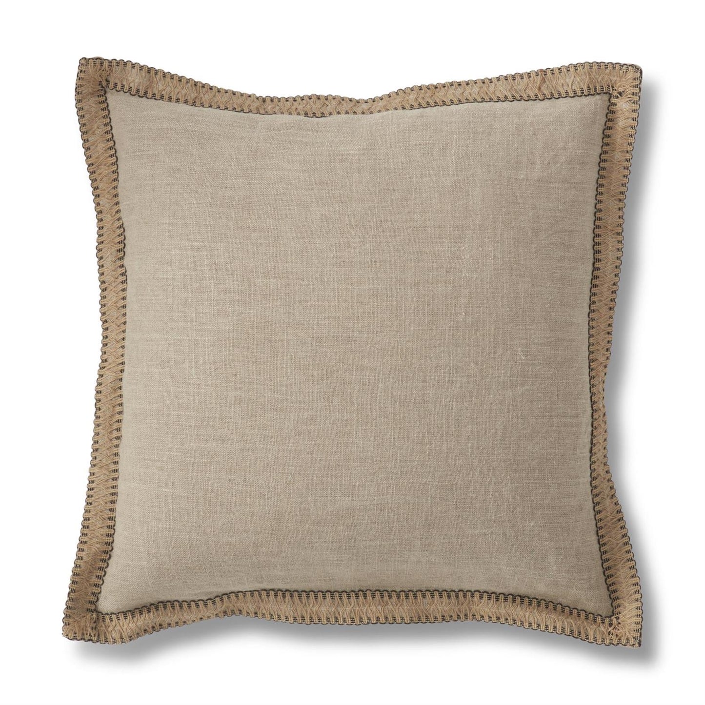 Natural Cotton Jute Flange Pillow