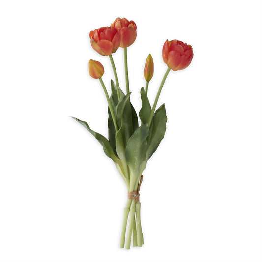 Real Touch Tulip Bud & Bloom Bundle - Orange