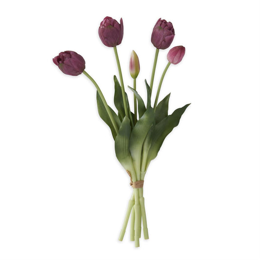 Real Touch Tulip Bud & Bloom Bundle - Purple