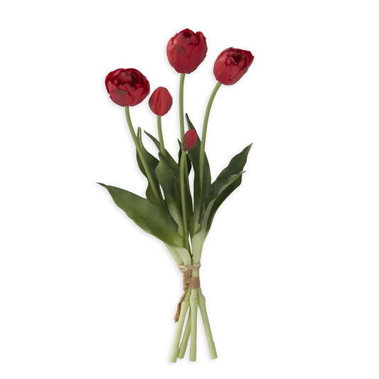 Real Touch Tulip Bud & Bloom Bundle - Red