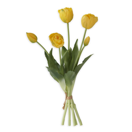 Real Touch Tulip Bud & Bloom Bundle - Yellow