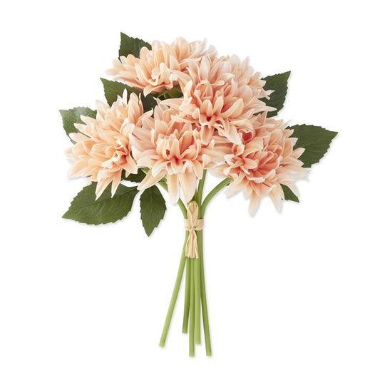 Light Peach Real Touch Dahlia Bundle