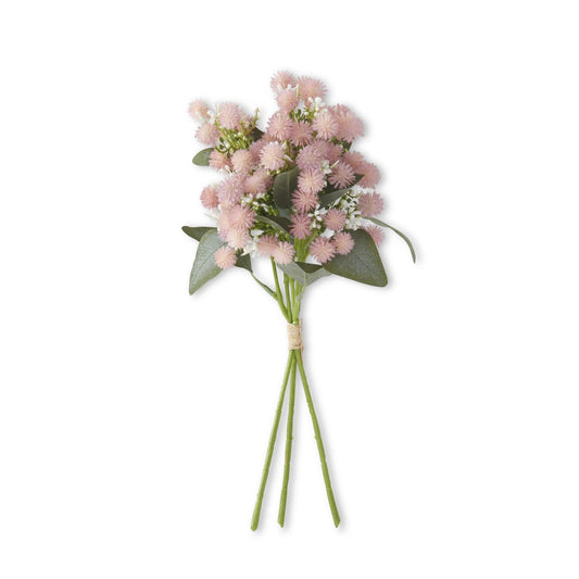 Thistle Ball & White Berries Bundle - Pink