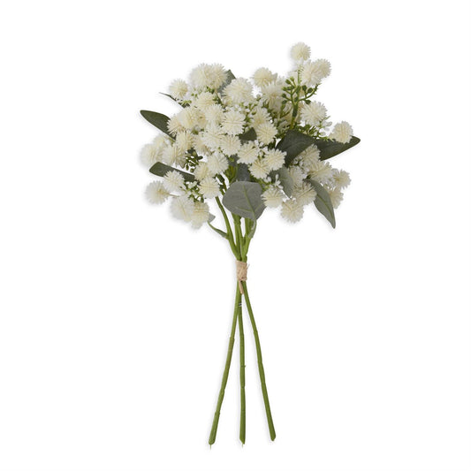 Thistle Ball & White Berries Bundle - White