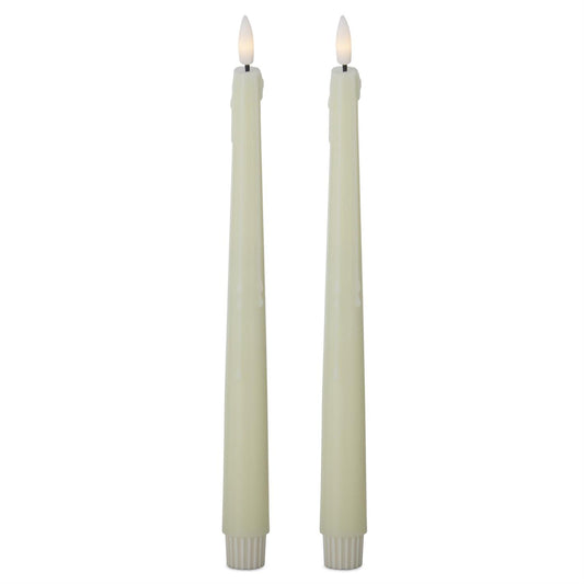 Cream LED Drip Candle with Timer