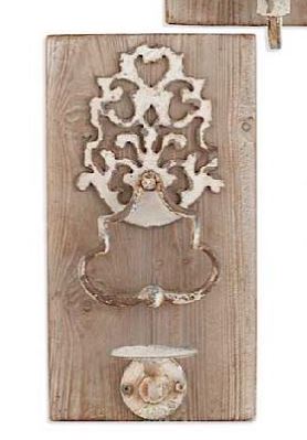 Wood & Metal Wall Sconce Candleholders