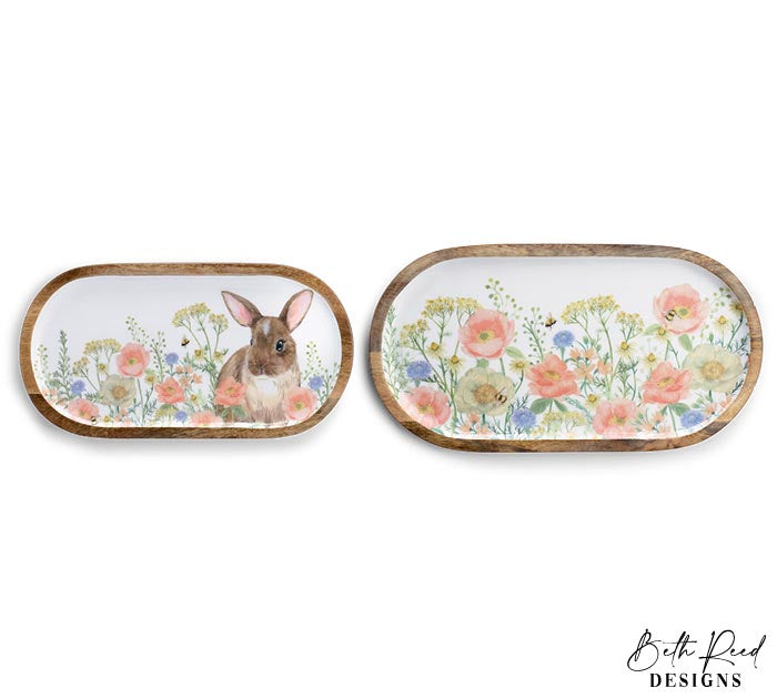 TRAY VARIED BUNNY IN MEADOW