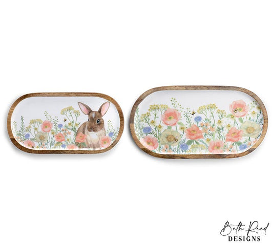 TRAY VARIED BUNNY IN MEADOW