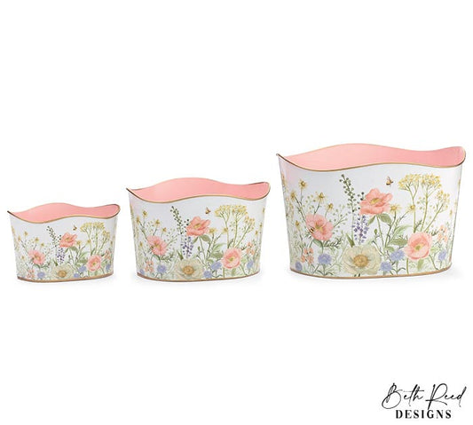 PLANTER NESTED MEADOW REVERIE