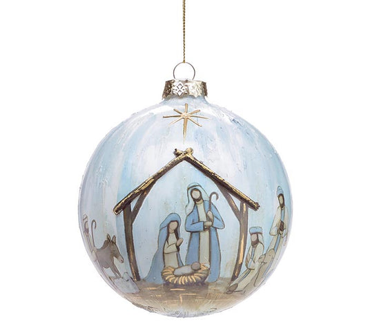 Nativity Scene on a Ball Ornament