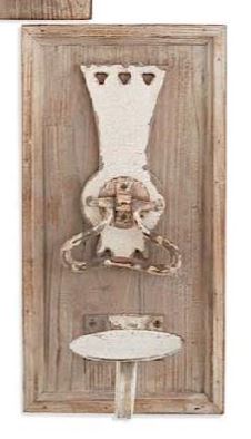 Wood & Metal Wall Sconce Candleholders