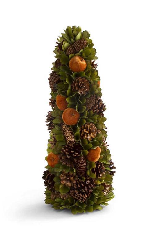 25" Rusty Apple & Pinecone Trees