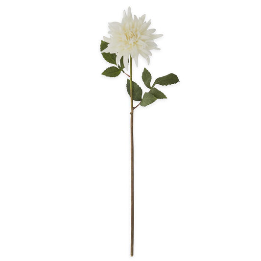 White Real Touch Dahlia Stem