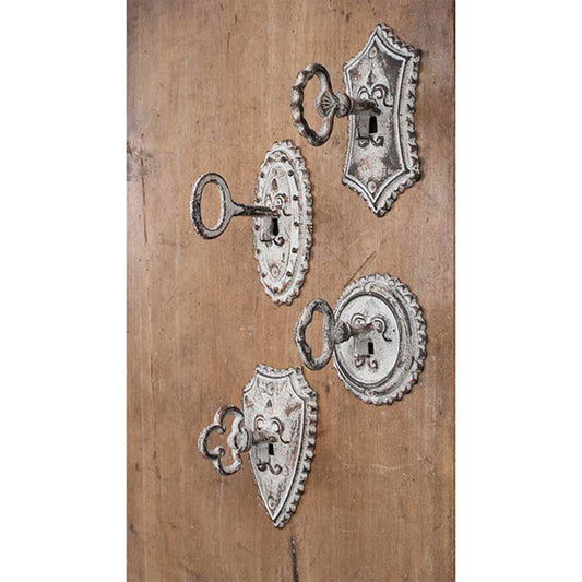 Vintage Key Metal Hooks