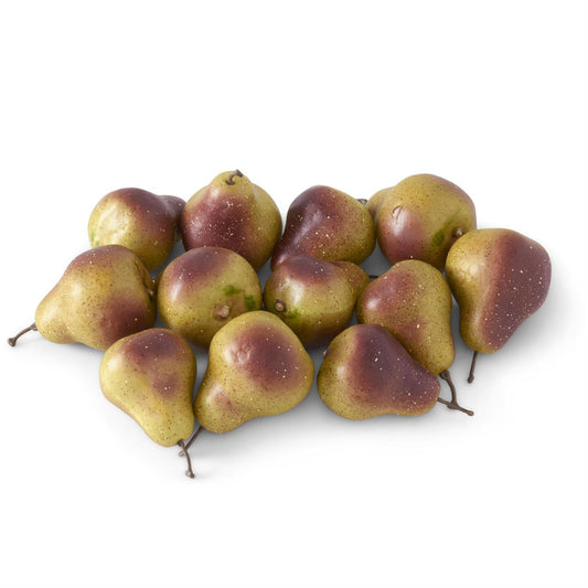 Burgundy & Green Brown & Cream Speckled Pear
