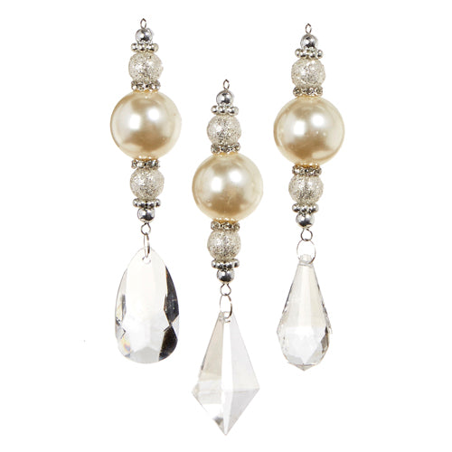 Crystal and Pearl Drop Ornament