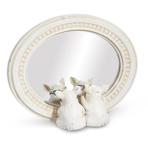 Pigs with Glasses Mirrored Decor