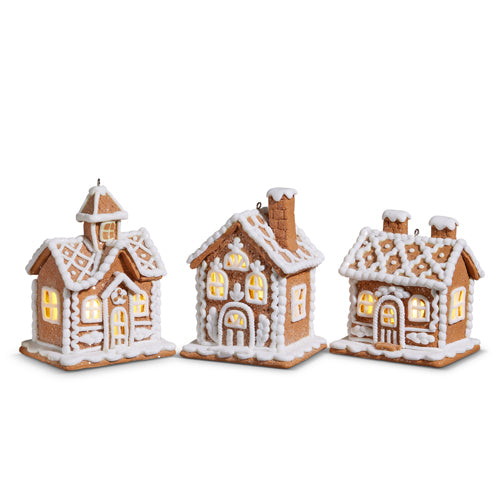 Small Lighted Gingerbread House Ornament