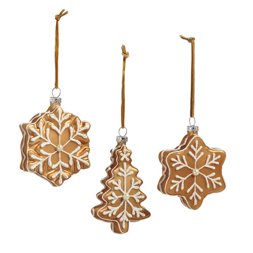 Glass Gingerbread Ornaments
