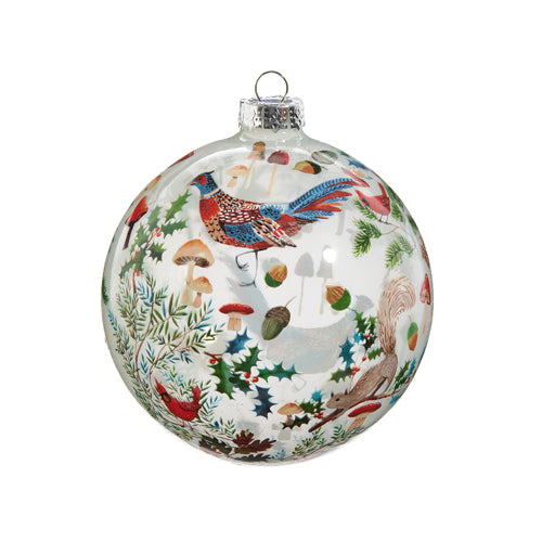 Woodland Glass Ball Ornament