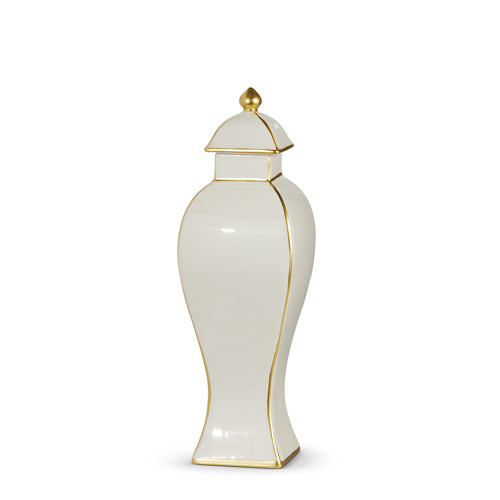 14" Gold Accent Decorative Ginger Jar