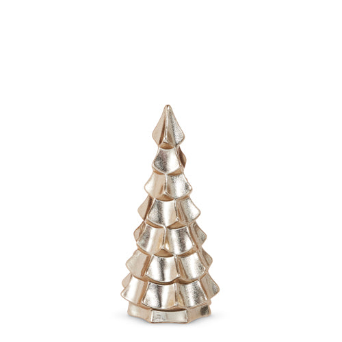 8.25 Metallic Glazed Ribbon Tree