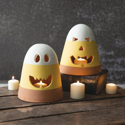 Terra Cotta Candy Corn Luminary