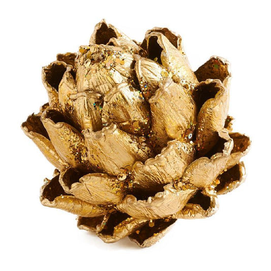 Large Gold Glitter Artichoke