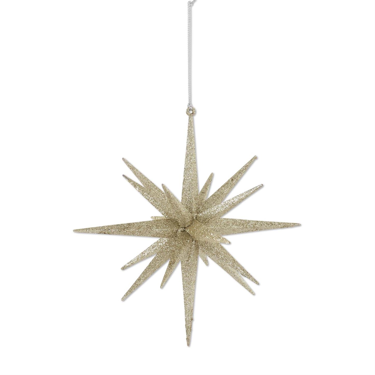 18 point Champagne Glitter Star Ornament