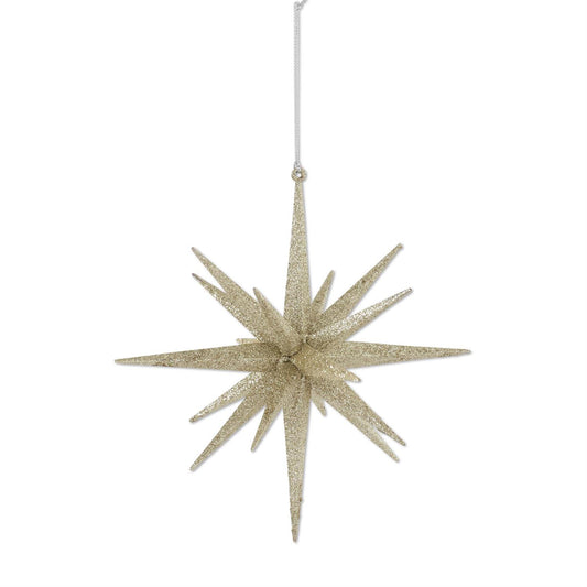 18 point Champagne Glitter Star Ornament