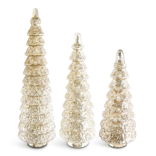 Gold Glass Tiered Trees