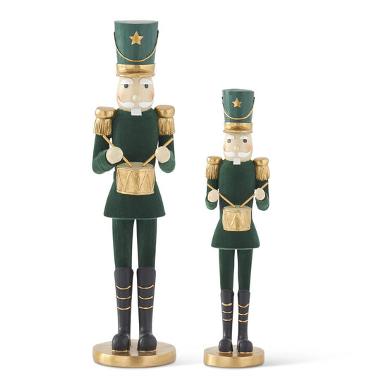 Dark Green Velvet & Gold Soldiers with Drum