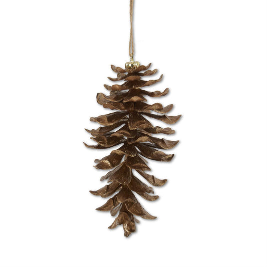 Gold Glittered Shatterproof Pinecone