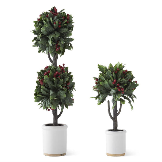 Holly Ball Topiaries