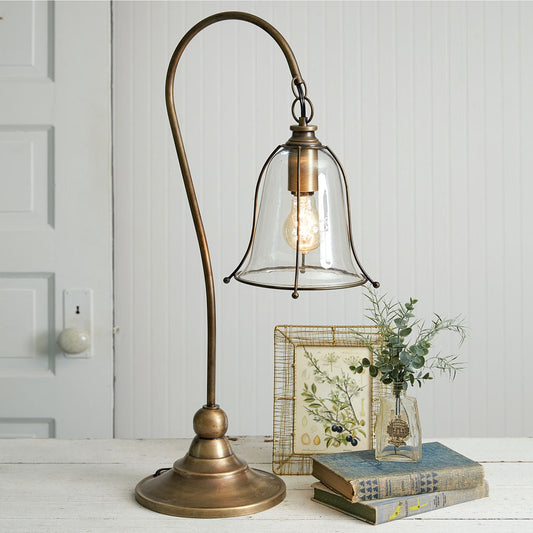 Antique Gooseneck Brass Finish Lamp