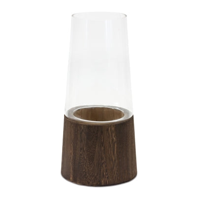 Half Glass Half Wooden Vase