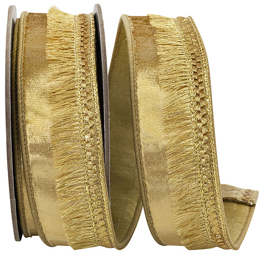 Trimming Fringe Gold Velvet