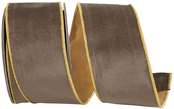 Brown Velvet Touch Deluxe Metallic Dupioni
