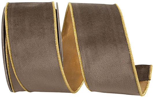Brown Velvet Touch Deluxe Metallic Dupioni