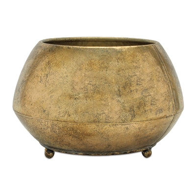 Large Gold Metal Planter
