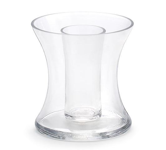 VASE GLASS DOUBLE HOURGLASS