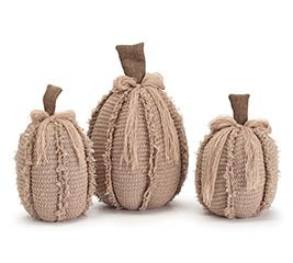 Small Beige Knit Pumpkin