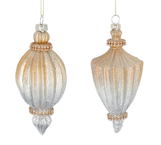 Gold to Silver Ombre Ornaments