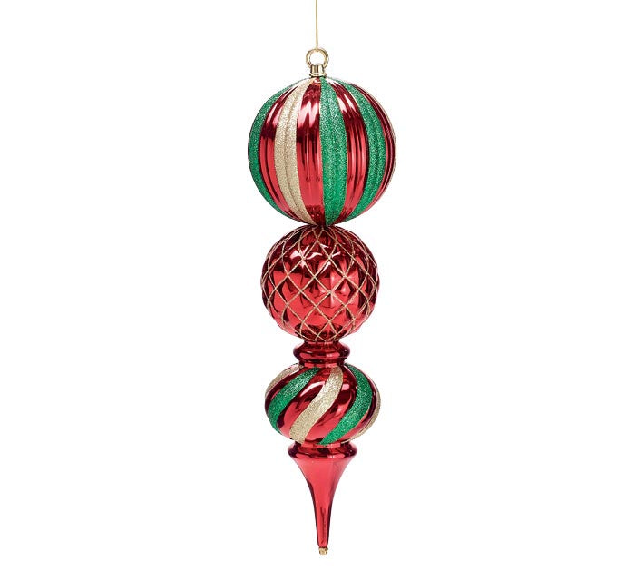 Large Red, Green, and Gold Finial