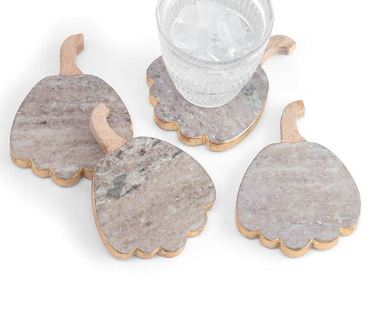 Marble Pumpkin Coasters