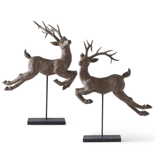 Deer on Rectangular Wood Stand