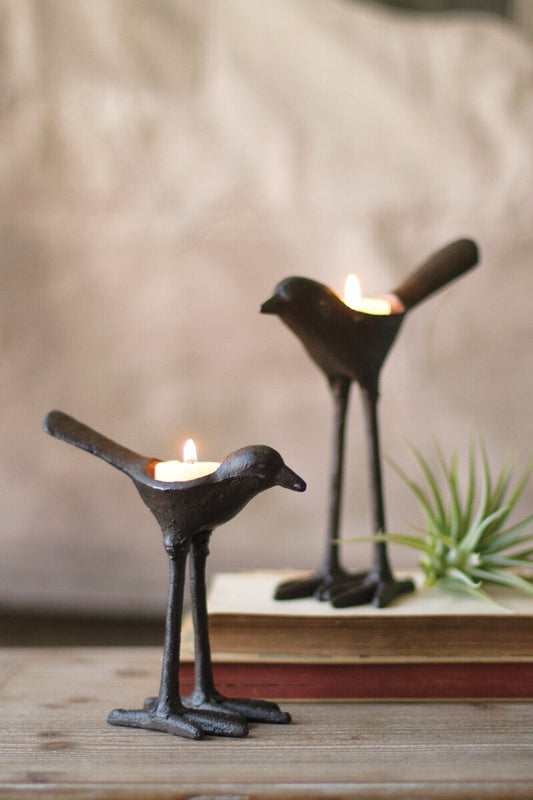 Cast Iron Bird Tea Light Holders