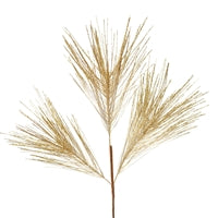 Metallic Long Needle Pine Spray - Gold