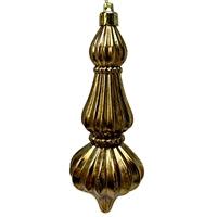 Antique Gold Lined Slender Finial Ornament