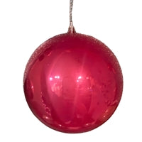 Dark Pink Candy Apple Finish Ball Ornament